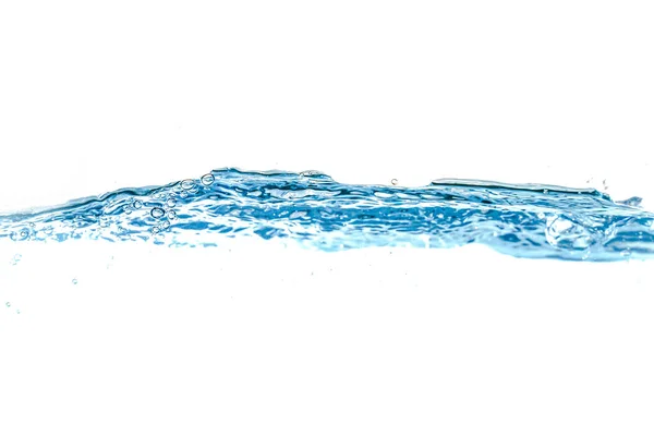 Sıçraması Hava Kabarcıkları Beyaz Arka Planda Izole Edilmiş Mavi Dalgası — Stok fotoğraf