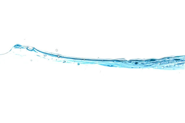 Heldere Watergolven Water Blauwe Golf Splash Geïsoleerd Witte Achtergrond Heldere — Stockfoto
