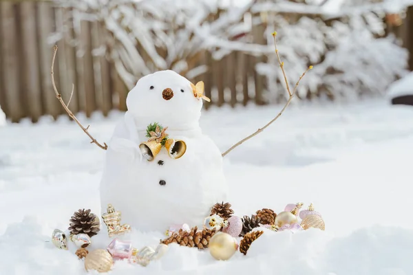 Mutlu Noeller Fotokopi Makineli Yeni Yıl Kartı Kış Mevsiminde Birçok — Stok fotoğraf