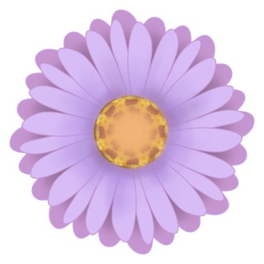 Düz bahar çiçekleri siluette beyaza izole edilmiş. Çıkartmalar, etiketler, etiketler, hatıra defterleri için parlak renklerde sevimli retro çizimler.