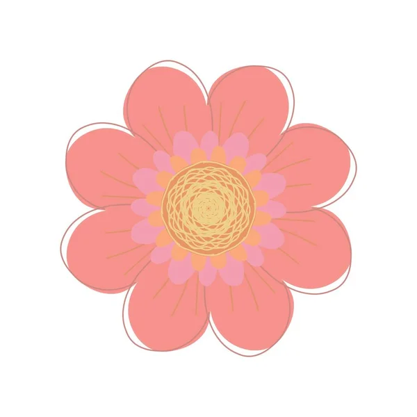 Płaskie Wiosenne Ikony Kwiatów Sylwetce Odizolowane Biało Cute Retro Ilustracje — Zdjęcie stockowe