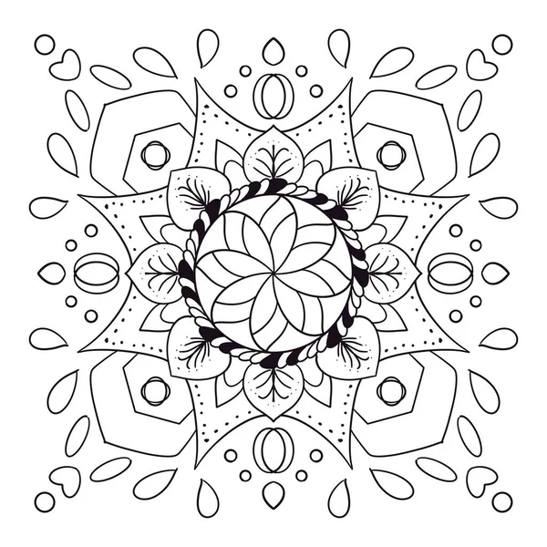 Mandale Geometryczny Wzór Ciepła Mandala Tęczowy Kwiat Życia Lotosem Kwiat — Zdjęcie stockowe