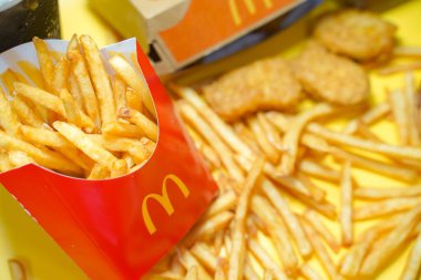 Ayutthaya,Thailand - Jan 23 2023 : McDonald's Restaurant in Ayutthaya,Thailand. McDonald's is an American hamburger and fast food restaurant chain