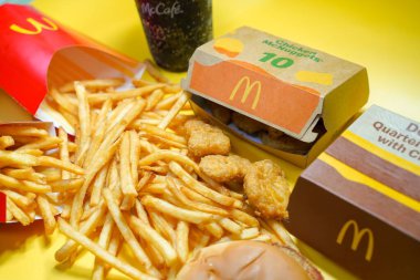 Ayutthaya,Thailand - Jan 23 2023 : McDonald's Restaurant in Ayutthaya,Thailand. McDonald's is an American hamburger and fast food restaurant chain