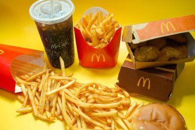 Ayutthaya,Thailand - Jan 23 2023 : McDonald's Restaurant in Ayutthaya,Thailand. McDonald's is an American hamburger and fast food restaurant chain