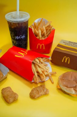 Ayutthaya,Thailand - Jan 23 2023 : McDonald's Restaurant in Ayutthaya,Thailand. McDonald's is an American hamburger and fast food restaurant chain