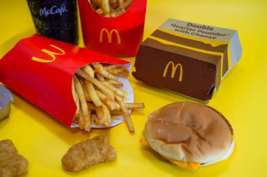 Ayutthaya,Thailand - Jan 23 2023 : McDonald's Restaurant in Ayutthaya,Thailand. McDonald's is an American hamburger and fast food restaurant chain