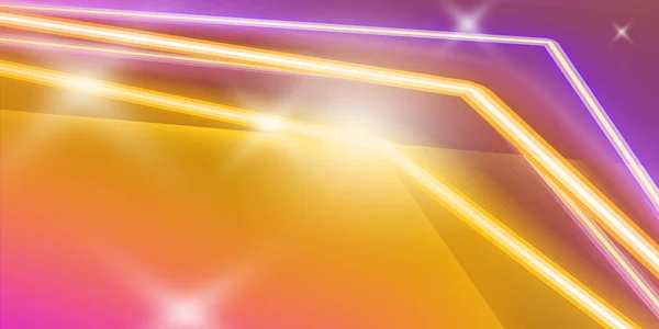 黄色の光現代的な背景黄色の紫のグラデーションライトネオンの背景 — ストック写真