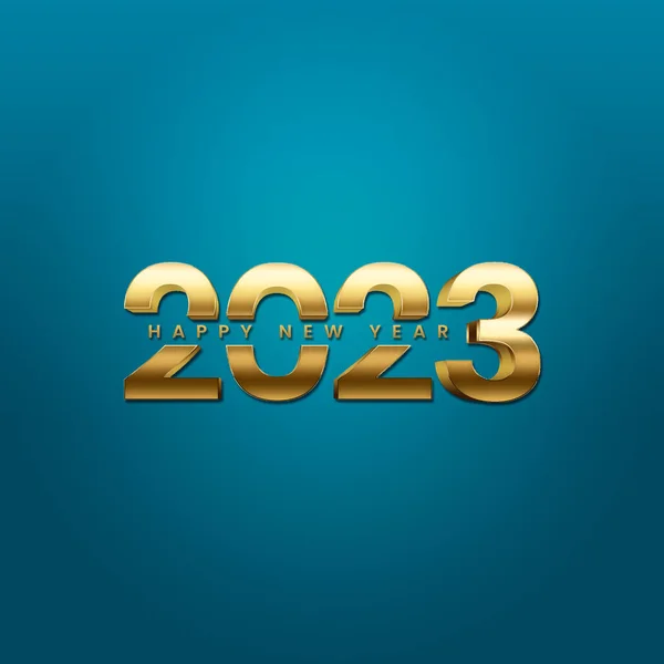 Golden Blue New Year 2023 Instagram Post Ready Posted Banner — Stock Photo, Image