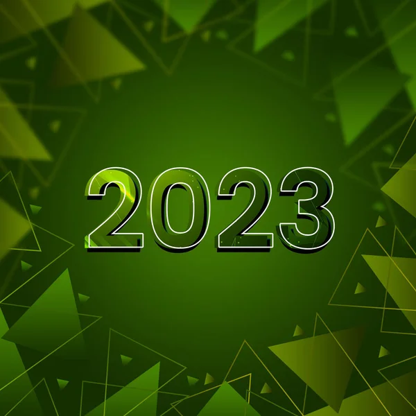 2023 Зеленый Новый 2023 Год Инстаграм Пост Готов Размещению Баннера — стоковое фото