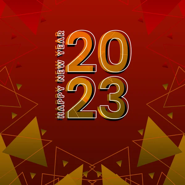 2023 Red Golden New Year 2023 Instagram Post Ready Posted — Stock Photo, Image