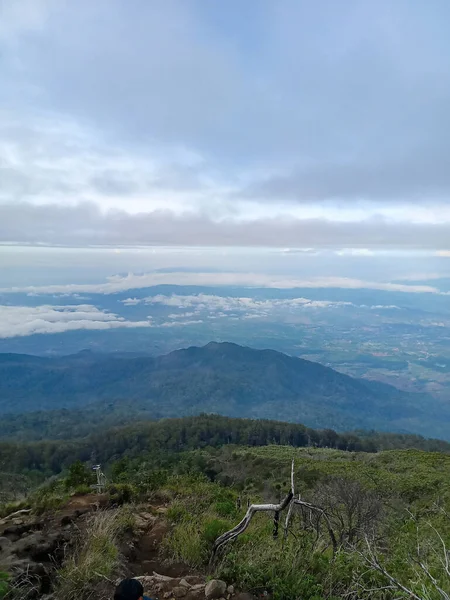 Blick Auf Den Westjava Vom Gipfel Des Ciremai 3078 — Stockfoto