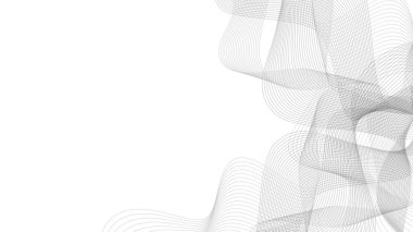 Dalgalı çizgi beyaz soyut çizgiler boş arkaplan kopyası alanı