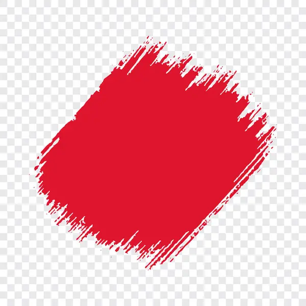 Plantilla Diseño Elemento Pincel Rojo Diseño Transparente Trazo Pincel Vector — Vector de stock