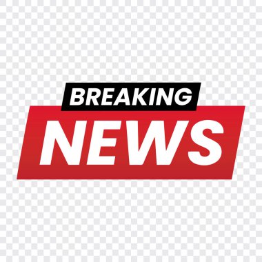 Son dakika haberleri. Kırmızı ve siyah şablon.