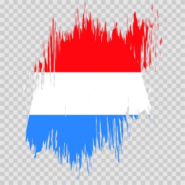 fırça bayrağı Lüksemburg vektörü şeffaf arkaplan dosya biçimi, Lüksemburg bayrağı fırça darbesi suluboya tasarım şablonu unsuru, Lüksemburg ulusal bayrağı