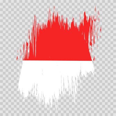 fırça bayrağı monako vektörü şeffaf arkaplan dosya biçimi eps, monako bayrağı fırça darbesi suluboya tasarım şablonu unsuru, monako ulusal bayrağı