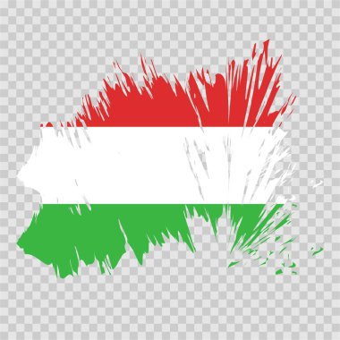 fırça bayrağı hungary vektör şeffaf arkaplan dosya biçimi eps, hungary bayrak fırça darbesi suluboya tasarım şablon unsuru, hungary ulusal bayrak