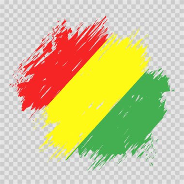 fırça bayrağı Gine vektörü şeffaf arkaplan dosya biçimi eps, Gine bayrağı fırça darbesi suluboya tasarım şablonu unsuru, Gine 'nin ulusal bayrağı