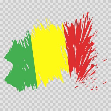 fırça bayrağı şeffaf arkaplan dosya biçimi, mali bayrağı fırça darbesi suluboya tasarım şablonu unsuru, mali bayrağı