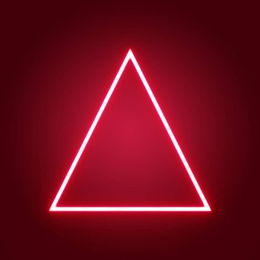 kırmızı neon üçgen arkaplan tasarımı