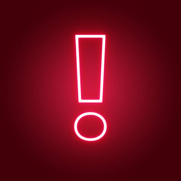 предупреждающий значок красный светящийся квадрат