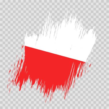 fırça bayrağı poland vektörü şeffaf arkaplan dosya biçimi, poland bayrağı fırça darbesi suluboya tasarım şablonu unsuru, ulusal poland bayrağı
