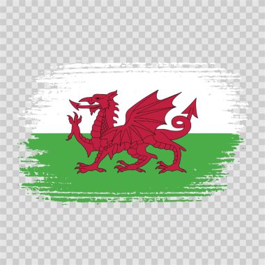 brush flag wales vector transparent background file format eps, wales flag brush stroke watercolour design template element, national flag of wales 