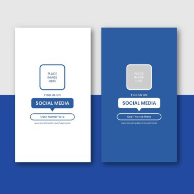 Hikaye postası Bizi takip et facebook set tasarım şablonu