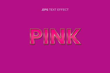 Lüks Metin Efekti Pembe, Metin Efekti Pembe Altın Lüks Dosya Biçimi, Altın Pembe Metin Rengi Şablonu