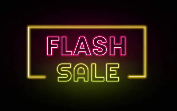Flash sale glow in the dark template, flash sale neon