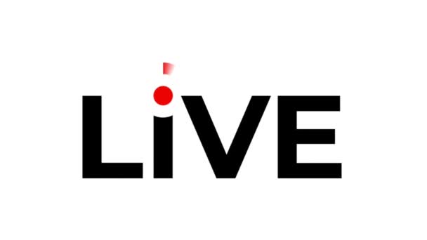 Live Streaming Schaltfläche Icon Footage Animationselement — Stockvideo