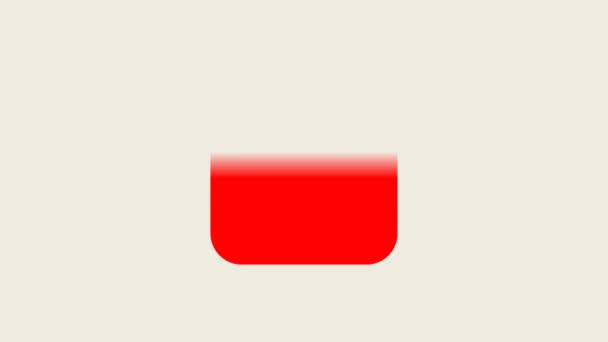 Σύμβολο Cross Mark Κινούμενα Σχέδια Κόκκινο Στοιχείο — Αρχείο Βίντεο