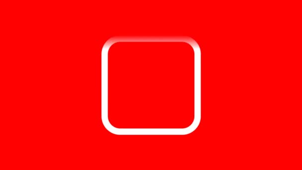 Korsmarkering Symbol Filmelement Animation Röd — Stockvideo