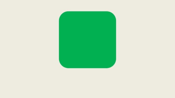Symbol Zielonego Znaku Kontrolnego Animacja Elementu Wideo — Wideo stockowe