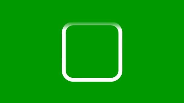 Зеленая Галочка Символ Анимации Элемента Видеозаписи — стоковое видео