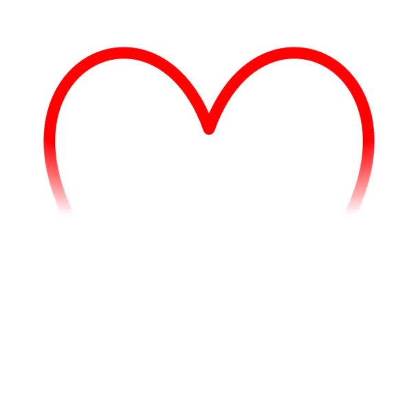 Element Ikony Serca Miłość Czerwony Element Wideo Animacja — Wideo stockowe