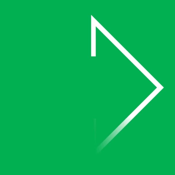 Ikona Strzałki Animacja Elementu Wideo Zielonym Ekranie — Wideo stockowe