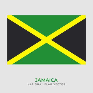 Jamaika vektör şablonunun ulusal bayrağı