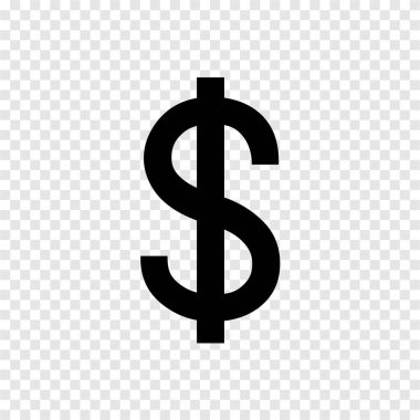 Transpaent arkaplan dosya biçimi üzerinde USD altın vektörü, cicle US dolar para birimi sembolü