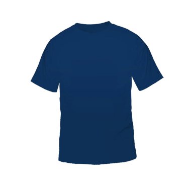 Mavi t-shirt model vektör şablonu, moda gömleği modeli