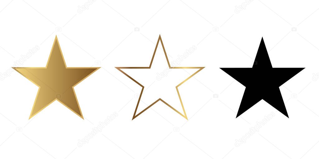 3d golden star symbol