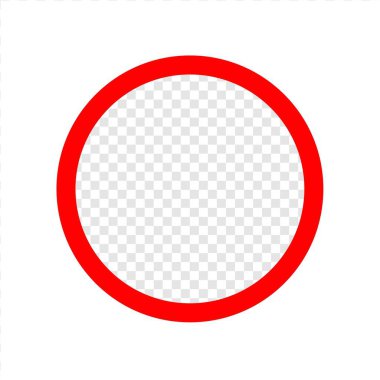 Circle shape red design element vector  clipart