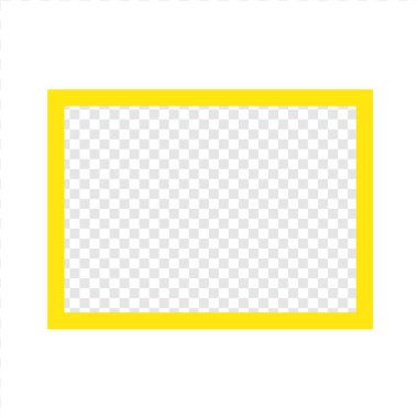 Sarı çerçeve A4 boyutu transparant arkaplan