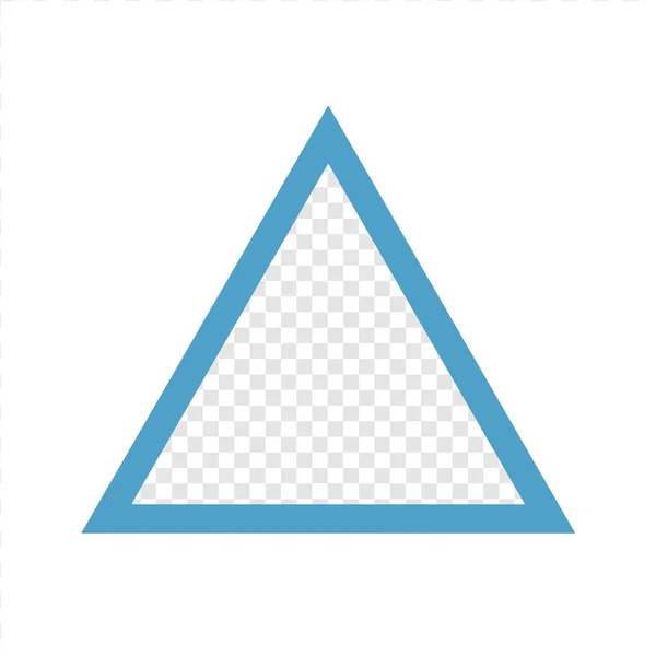 Háromszög Vonal Keret Kék Átlátszó Vektor Kialakítása — Stock Vector