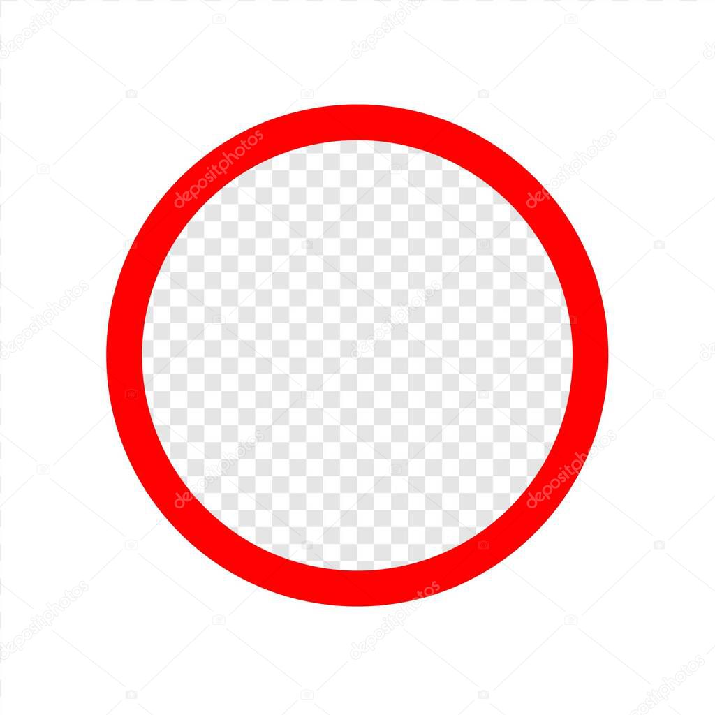 Circle shape red design element vector