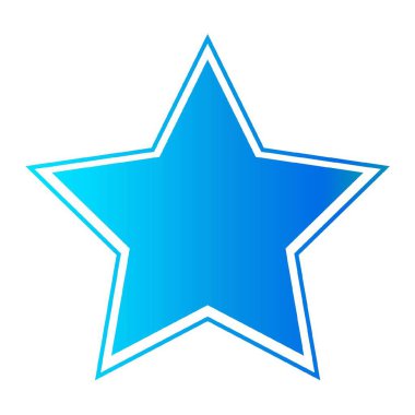 Çizgiyi aşan arkaplanı olan mavi yıldız tasarımı