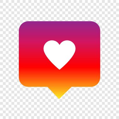 instagram kalp simgesi tasarımı şeffaf arkaplan