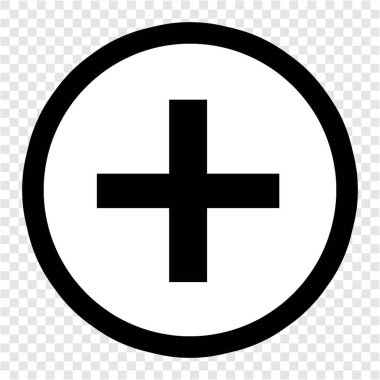 Siyah çemberde artı sembollü düğme ekle