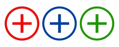 Artı işaret vektör şablonu dizaynının 3d görüntüleyicisi